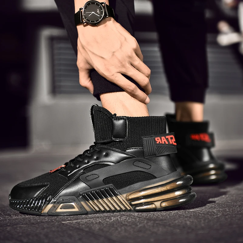 Damping Sneakers for Men High Top Running Shoes Male Comfortable Sports Athletic Outdoor Walking Jogging Fitness Lace Up Zapatos
Damping Sneakers for Men High Top Running Shoes Male Comfortable Sports Athletic Outdoor Walking Jogging Fitness Lace Up Zapatos