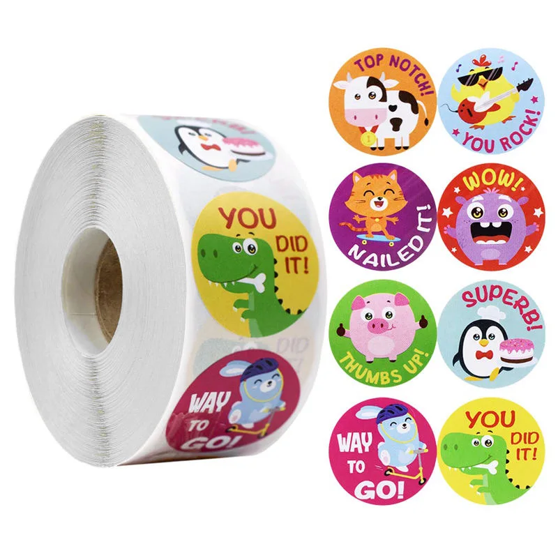 500 Pcs Cute Reward Stickers Motivational Stickers Roll for Kids for School Reward Students kawaii Cute Animals Stickers Labels
500 Pcs Cute Reward Stickers Motivational Stickers Roll for Kids for School Reward Students kawaii Cute Animals Stickers Labels