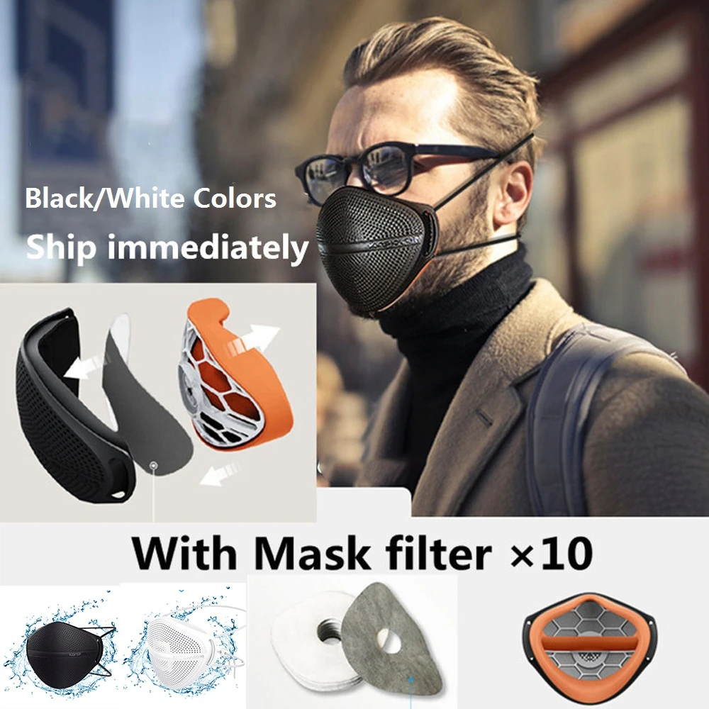

Anti Haze Mask PM2.5 Mouth Nose Disconnect-type Keep Warm Breathable Mask Washable Dust Masks Activated Carbon Patented Product