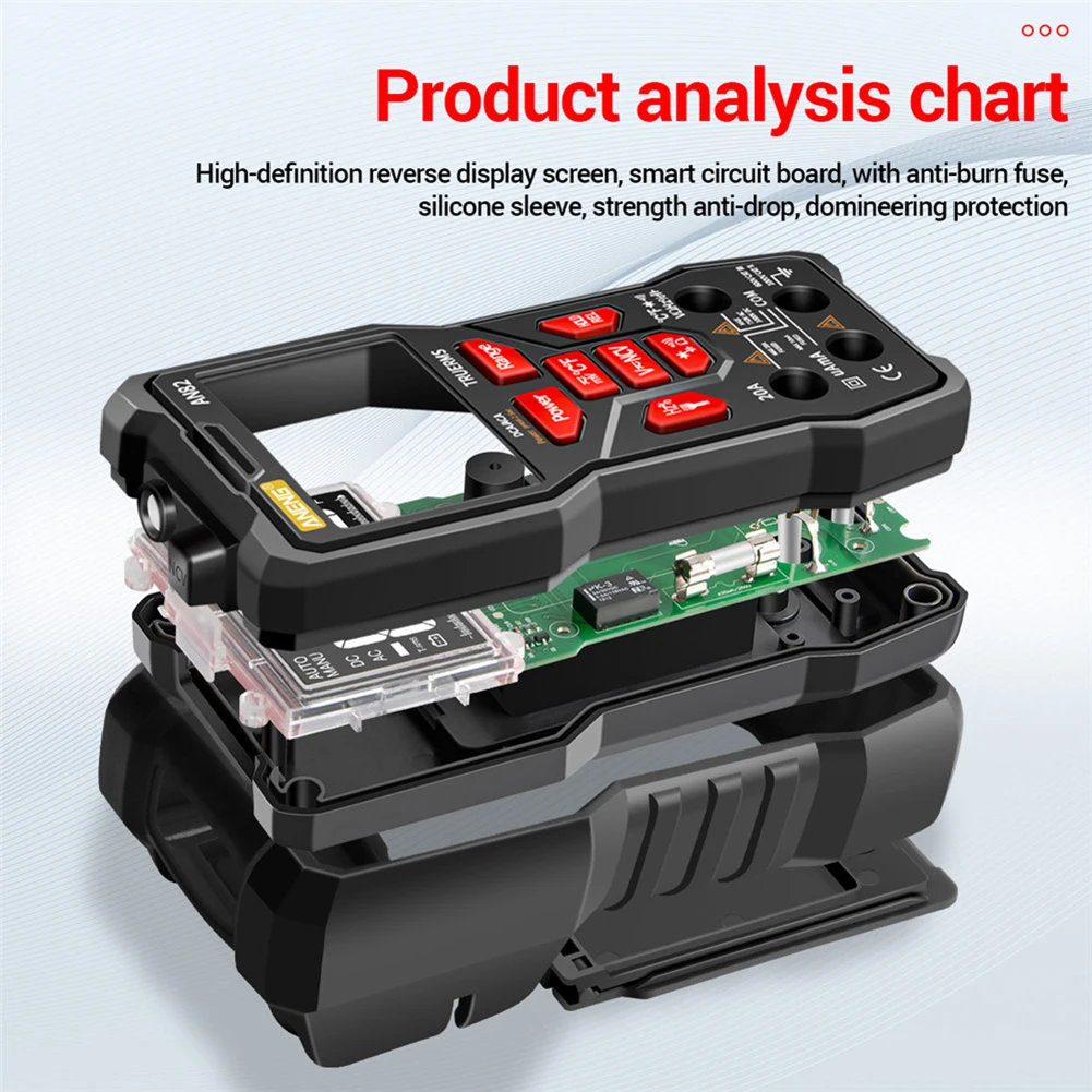 ANENG AN82 9999 Counts Digital Multimeter Auto Ranging Electrical Tester Portable Ture RMS AC/DC Ammeter Voltage Meter
ANENG AN82 9999 Counts Digital Multimeter Auto Ranging Electrical Tester Portable Ture RMS AC/DC Ammeter Voltage Meter