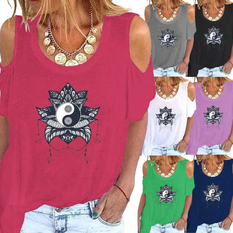 Women for Clothing Loose Shirt Casual T-shirt Fashion Printing Off Shoulder Round Neck Graphic Top Summer Short Sleeve Tops
Women for Clothing Loose Shirt Casual T-shirt Fashion Printing Off Shoulder Round Neck Graphic Top Summer Short Sleeve Tops