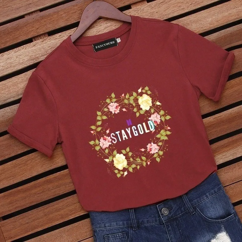 Wreath Letter Print T Shirt Women Short Sleeve O Neck Loose Tshirt Summer Women Tee Shirt Tops Camisetas Mujer
Wreath Letter Print T Shirt Women Short Sleeve O Neck Loose Tshirt Summer Women Tee Shirt Tops Camisetas Mujer