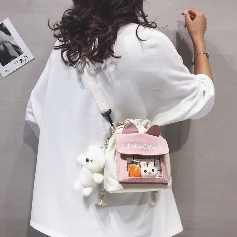 2021 New Small Women Canvas Shoulder Bags Korean Cartoon Rabbit Fashion Mini Cloth Students Handbags Crossbody Bag For Cute Girl
2021 New Small Women Canvas Shoulder Bags Korean Cartoon Rabbit Fashion Mini Cloth Students Handbags Crossbody Bag For Cute Girl