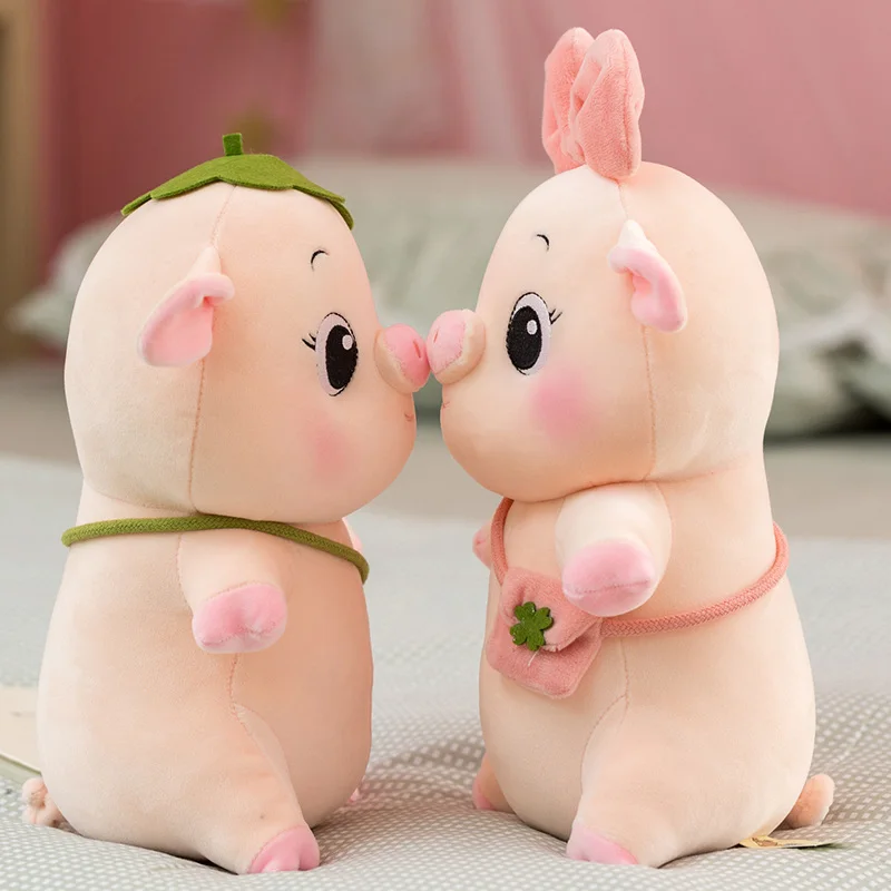 Cute Fat Pink Pig Plush Toy Pink Bow Dressing Girl Piggy and Green Lotus leaf satchel Pig boy Stuffed Cartoon Animals Dolls Gift
Cute Fat Pink Pig Plush Toy Pink Bow Dressing Girl Piggy and Green Lotus leaf satchel Pig boy Stuffed Cartoon Animals Dolls Gift