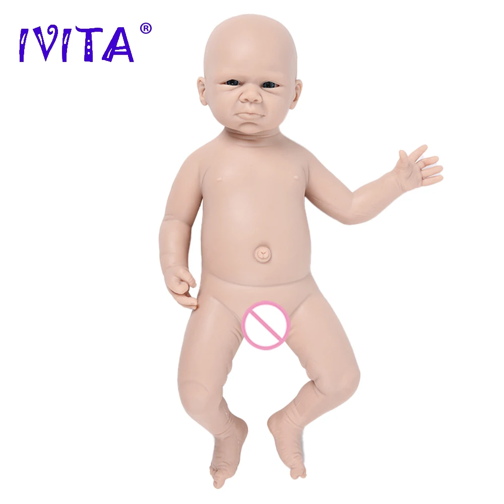 Неокрашенные мягкие куклы IVITA силиконовые Реборн реалистичные игрушки сделай