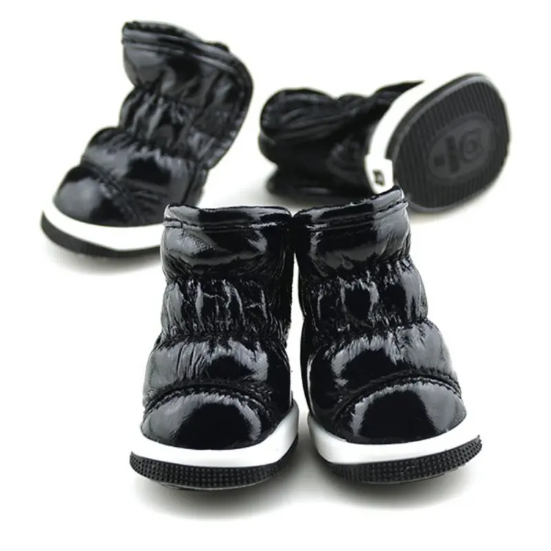 Pets Dogs Booties For Small Dogs Footwear Winter Boot For Dogs PU Lether Shoes