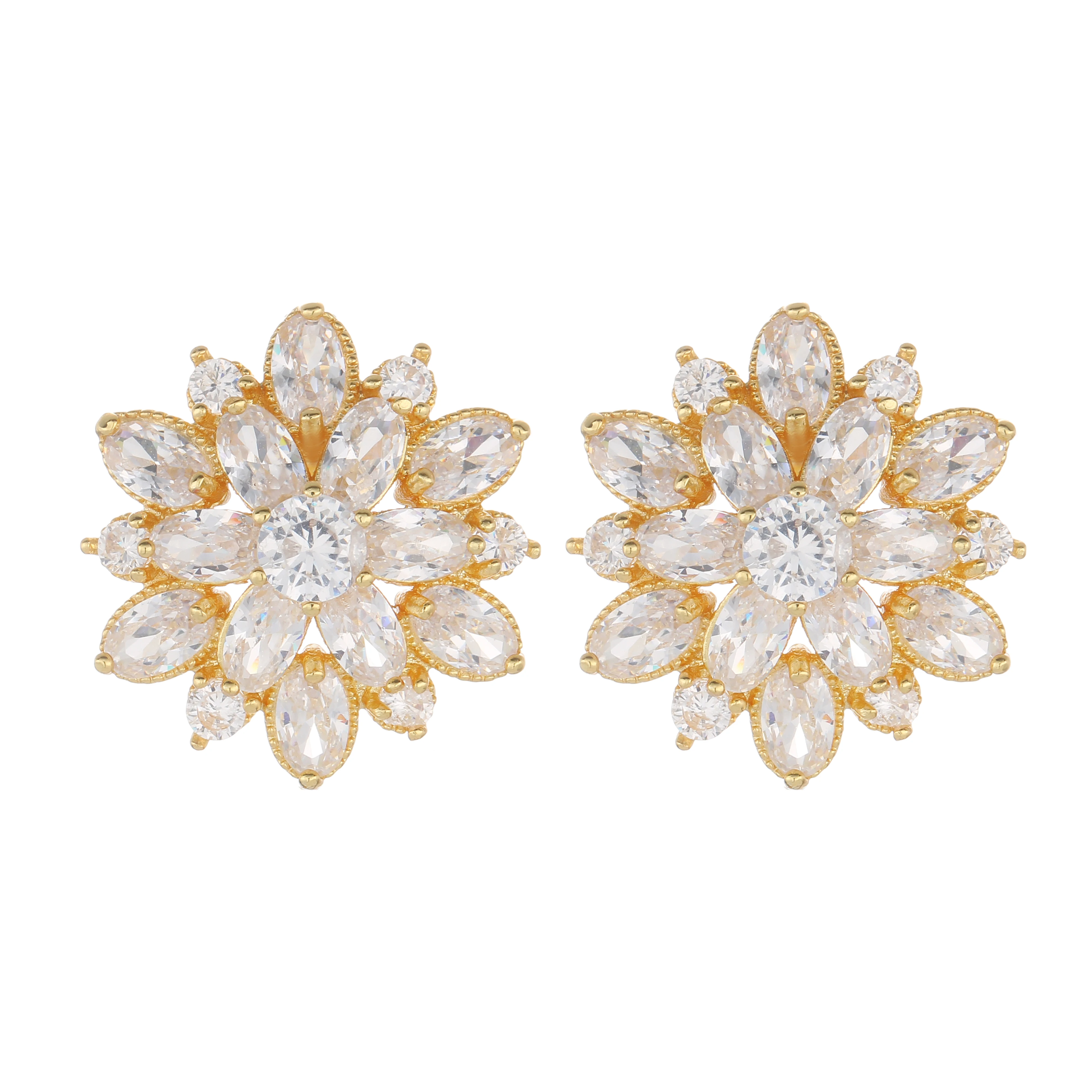 L'amour&ma Luxury Flower Stud Earrings For Women Multicolor Crystal Earrings Shiny Wedding Jewelry Engagement Gifts For Friend
L'amour&ma Luxury Flower Stud Earrings For Women Multicolor Crystal Earrings Shiny Wedding Jewelry Engagement Gifts For Friend