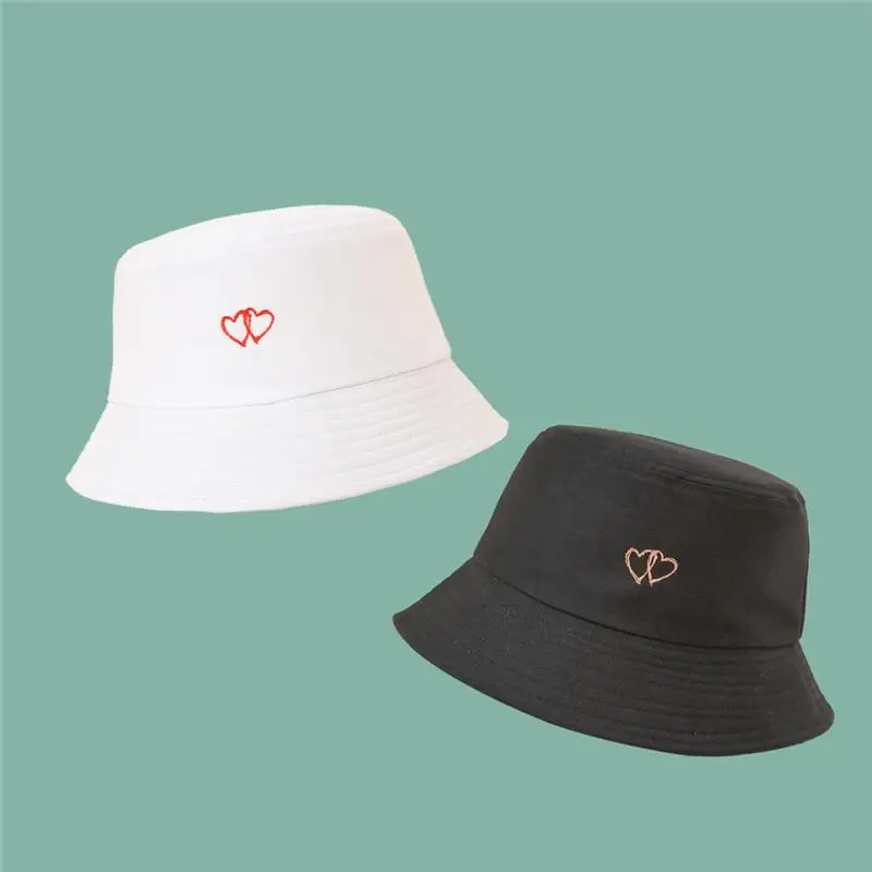 2021 new style two love heart embroidery Cotton Bucket Hat Fisherman Hat outdoor travel hat Sun Cap Hats for Men and Women 256
2021 new style two love heart embroidery Cotton Bucket Hat Fisherman Hat outdoor travel hat Sun Cap Hats for Men and Women 256