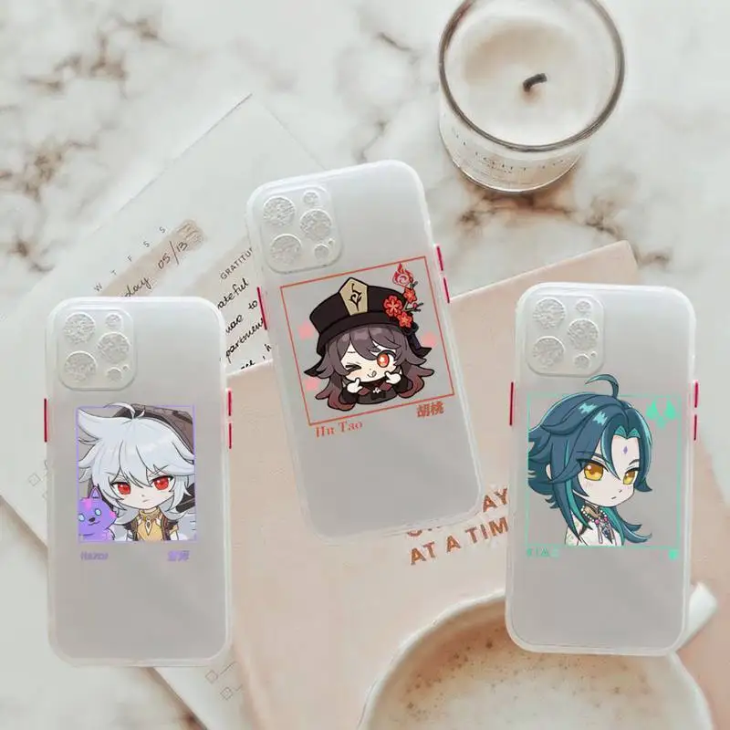 Genshin impact zhongli xiao hutao Phone Case For iPhone 12 11 Mini Pro XR XS Max 7 8 Plus X Matte transparent White Cover
Genshin impact zhongli xiao hutao Phone Case For iPhone 12 11 Mini Pro XR XS Max 7 8 Plus X Matte transparent White Cover
