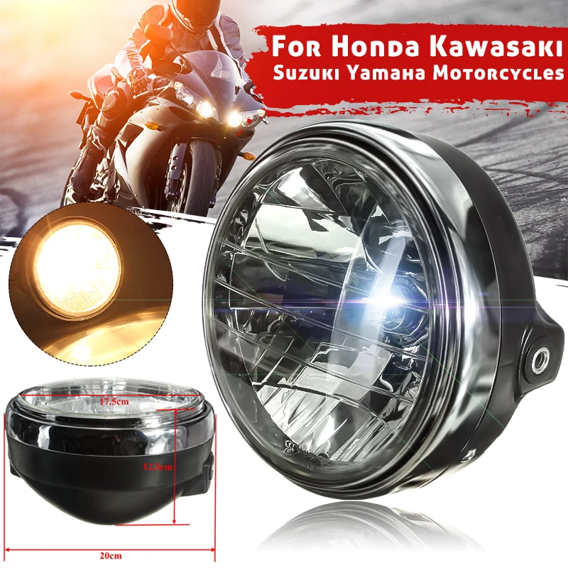 7 35W Universal Motorcycle Round Headlight H4 Lamp Bulb Clear Lens Head Lamp For Honda/Yamaha/Suzuki
7 35W Universal Motorcycle Round Headlight H4 Lamp Bulb Clear Lens Head Lamp For Honda/Yamaha/Suzuki
