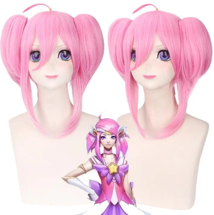 

Cosplay Anime 40CM Game LOL Lux Star Guardian Cosplay Wigs Heat Resistant Movies Hair Perucas Cosplay Costume Wig