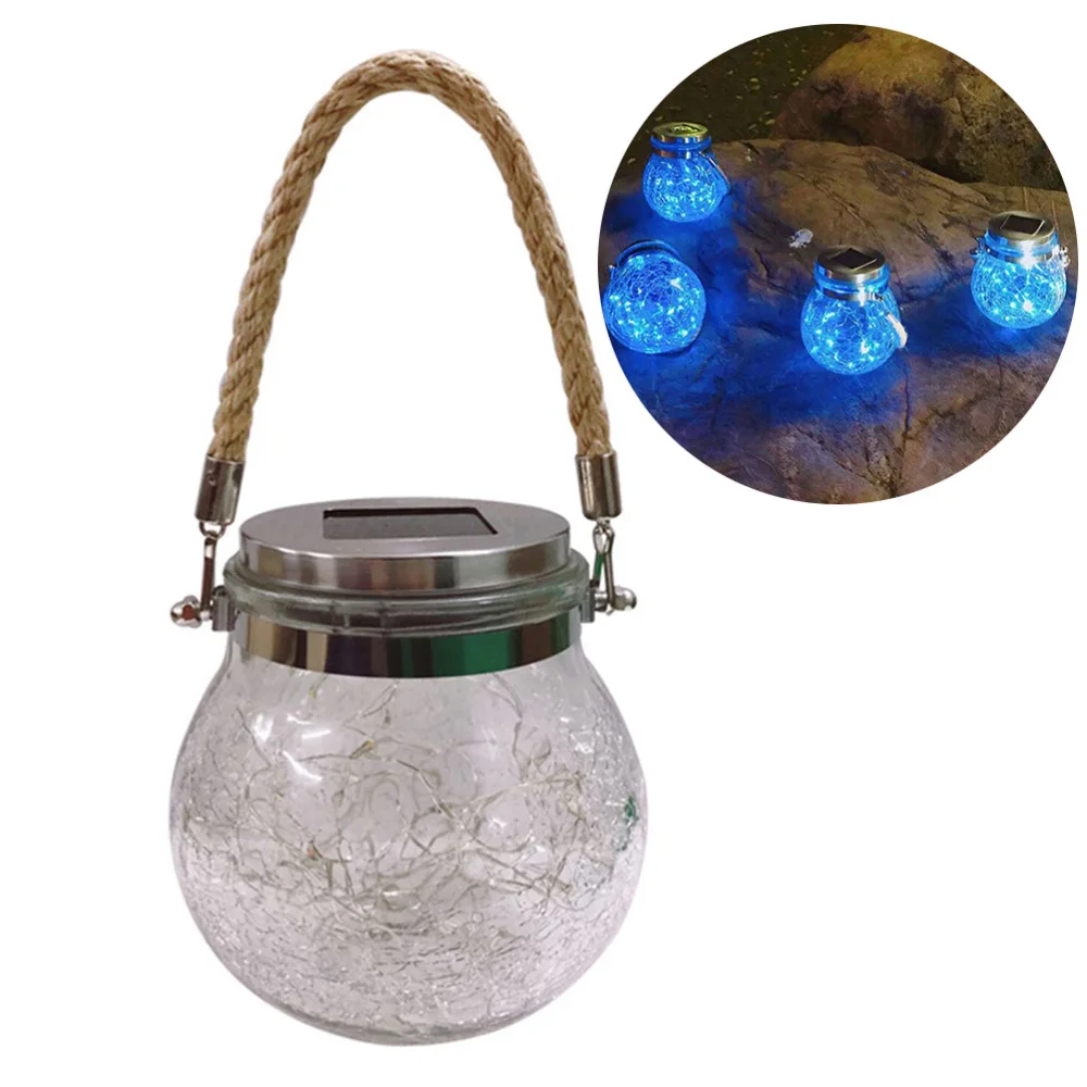 2 Pcs Solar Powered Outdoor Light Waterproof Crackle Glass Jar Lantern Hangable Table Lamp with Hemp Rope for Garden Yard Lawn (
2 Pcs Solar Powered Outdoor Light Waterproof Crackle Glass Jar Lantern Hangable Table Lamp with Hemp Rope for Garden Yard Lawn (