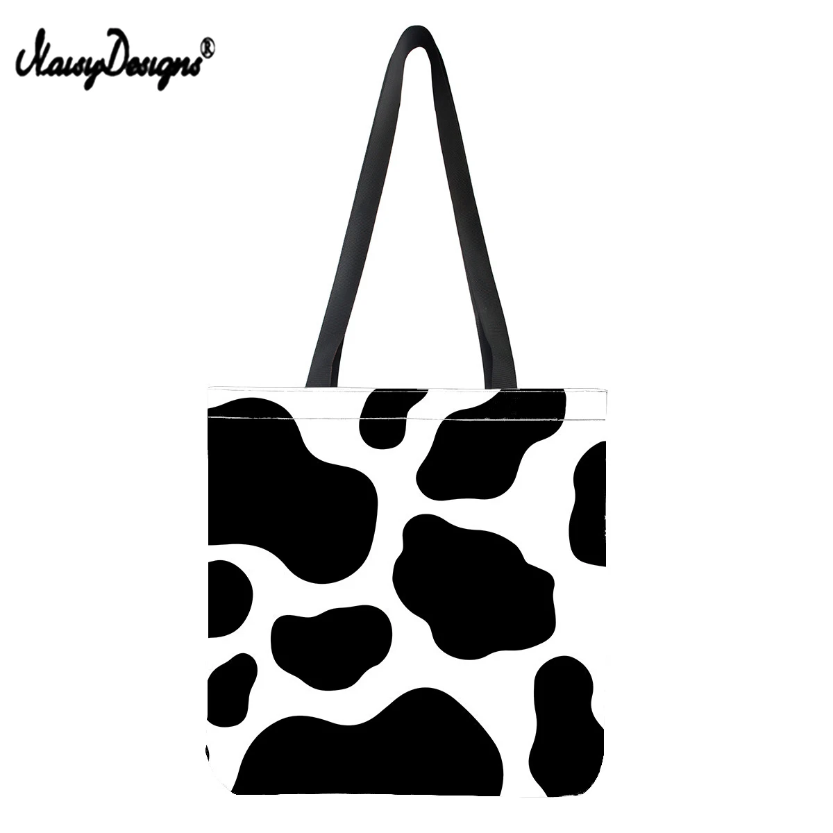 Noisydesigns Women's Shoulder Bag Trend Fashion Canvas Handbags Quality Female High Capacity Black Cow Printing Shopping Bags
Noisydesigns Women's Shoulder Bag Trend Fashion Canvas Handbags Quality Female High Capacity Black Cow Printing Shopping Bags
