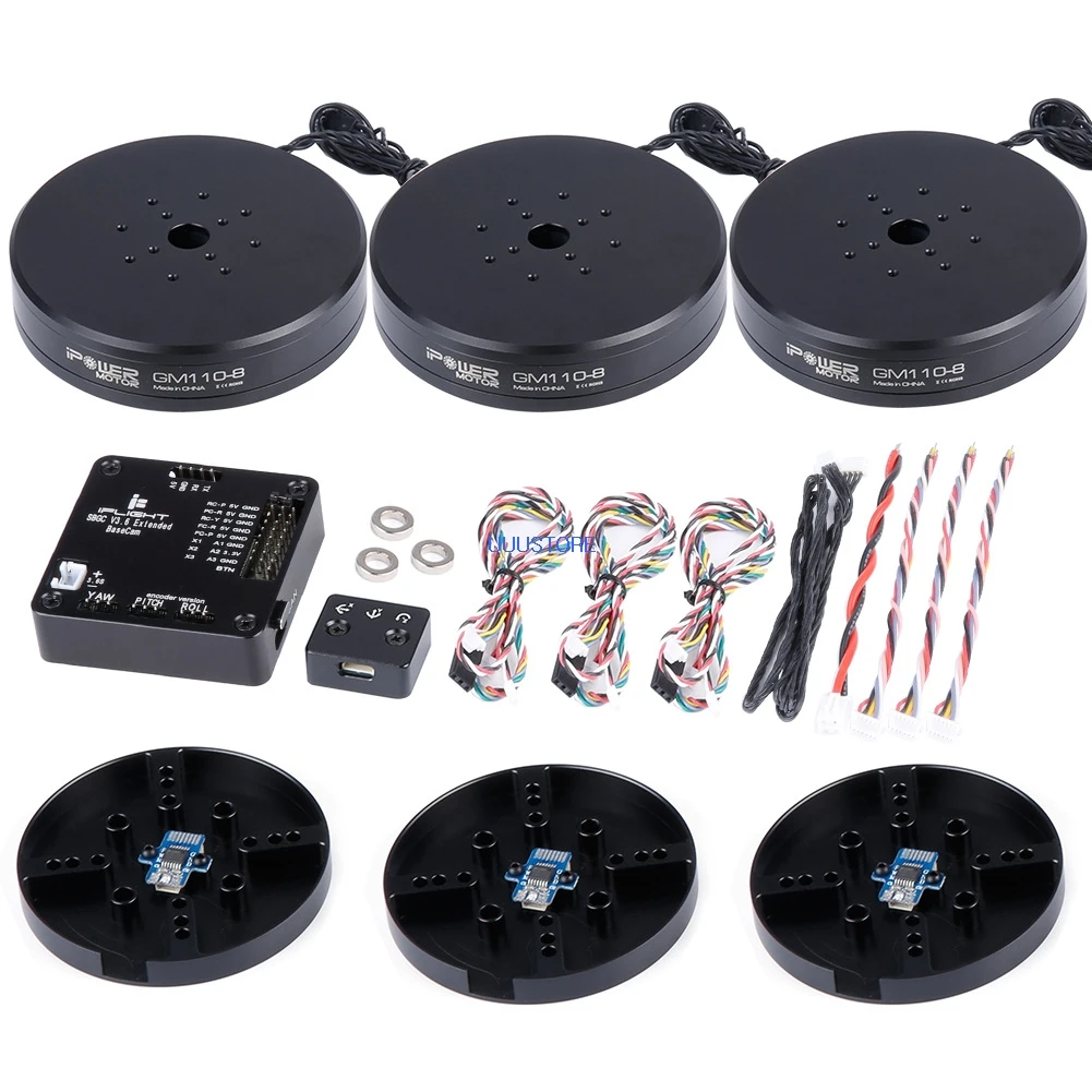 Iflight Ipower AlexMos 32 BIT Extended BGC with GM110-8 150T brushless gimbal motor with A5048a Encoder Combo Set For 5D2 / 5D3
Iflight Ipower AlexMos 32 BIT Extended BGC with GM110-8 150T brushless gimbal motor with A5048a Encoder Combo Set For 5D2 / 5D3