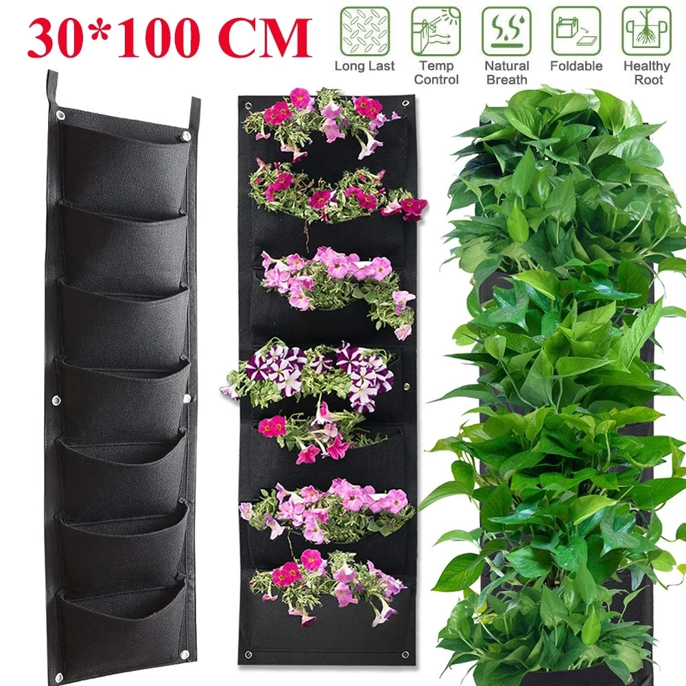 7 Pockets Planting Bags Garden Planter Flower Pots Layout Waterproof Wall Mount Hanging Flowerpot Bag Indoor Outdoor Use
7 Pockets Planting Bags Garden Planter Flower Pots Layout Waterproof Wall Mount Hanging Flowerpot Bag Indoor Outdoor Use