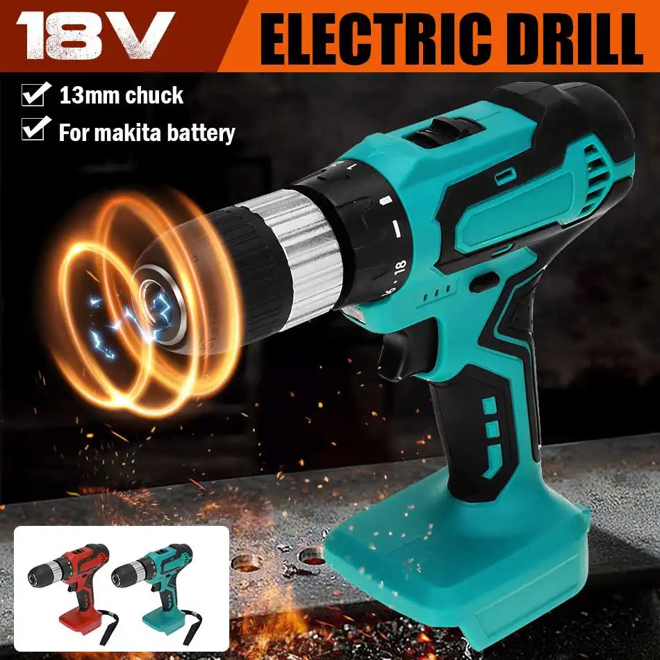 18V 10mm/13mm 90N.m Electric Drill Cordless Hand Drill Screwdriver without Rechargable Lithium-Ion Battery for Makita battery
18V 10mm/13mm 90N.m Electric Drill Cordless Hand Drill Screwdriver without Rechargable Lithium-Ion Battery for Makita battery
