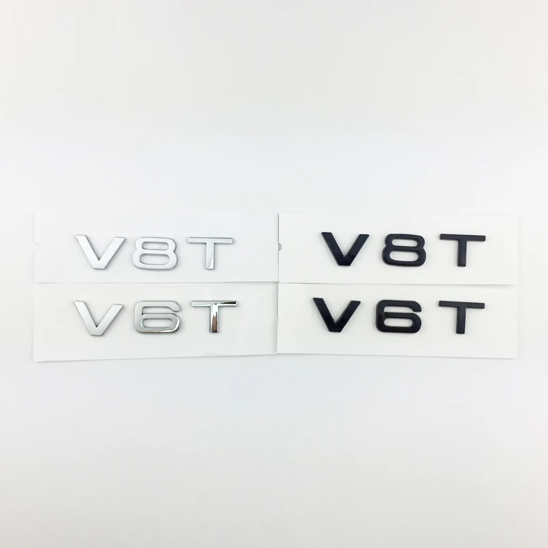 car sticker V6T V8T abs plastic trunk fender Auto body decoration for audi rs line a3 a4 a5 a6 8p q8 b6 b7 b9 c6 c7 accessories |