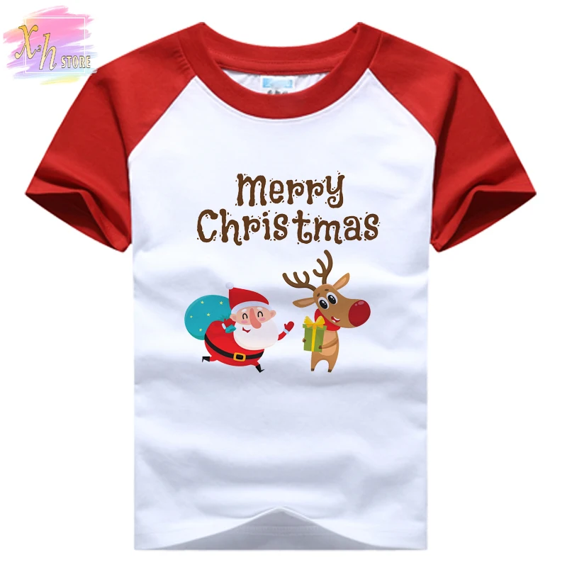 Christmas Girls' Clothes Santa Claus Printed T-shirt Teenagers' Clothing Boys' Clothing Short Sleeve Christmas Gift For Children
Christmas Girls' Clothes Santa Claus Printed T-shirt Teenagers' Clothing Boys' Clothing Short Sleeve Christmas Gift For Children