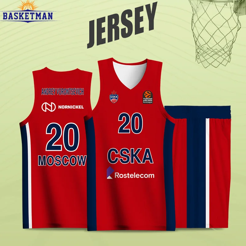 Full Sublimation Basketball Uniforms For Men Sportwear Russian Moscow Team Name Logo Print Jerseys Training Quick Dry Tracksuits
Full Sublimation Basketball Uniforms For Men Sportwear Russian Moscow Team Name Logo Print Jerseys Training Quick Dry Tracksuits