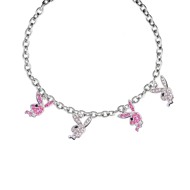 JL New Stainless Steel Hip Hop Necklace Twist Chain Full Rhinestone Bunny Rabbit Necklace For Women Fashion Jewelry
JL New Stainless Steel Hip Hop Necklace Twist Chain Full Rhinestone Bunny Rabbit Necklace For Women Fashion Jewelry