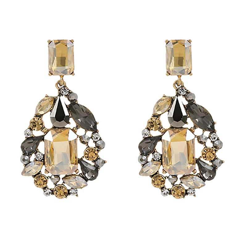 ZHINI New Arrival Colorful Rhinestone Earrings For Women Boho Enthic Big Crystal Drop Earring Jewelry 2020 boucle d'oreille
ZHINI New Arrival Colorful Rhinestone Earrings For Women Boho Enthic Big Crystal Drop Earring Jewelry 2020 boucle d'oreille