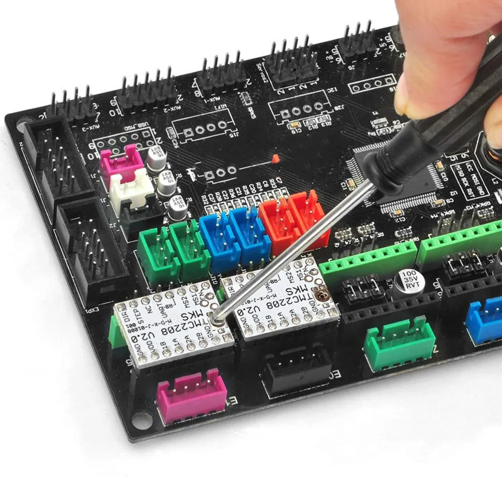 1 Set Stepper Driver Module with Heat Sink for 3D Printer Controller Motherboard
1 Set Stepper Driver Module with Heat Sink for 3D Printer Controller Motherboard