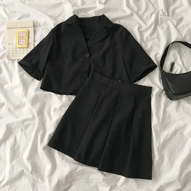 One Piece/Suit, Female Summer 2020 New Fashion Business Suit Collar Short Top High Waist A- line Skirt Two-Piece Set
One Piece/Suit, Female Summer 2020 New Fashion Business Suit Collar Short Top High Waist A- line Skirt Two-Piece Set