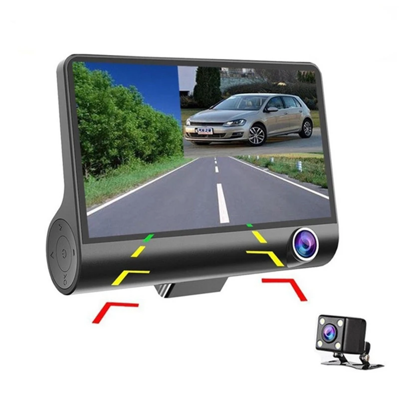 3 in 1 4 Inch Car DVR 170 Degree 1080P HD Dash Cam Dual Lens Dashcam with Camera Car Front Back Inside Video Recorder
3 in 1 4 Inch Car DVR 170 Degree 1080P HD Dash Cam Dual Lens Dashcam with Camera Car Front Back Inside Video Recorder