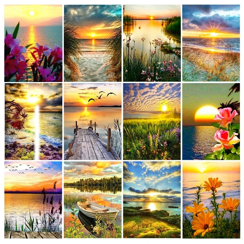 5D Diy Diamond Embroidery Mosaic Flowers Sunset Scenic Painting Rhinestone Landscape Picture Wall Art Poster for Home Decoration
5D Diy Diamond Embroidery Mosaic Flowers Sunset Scenic Painting Rhinestone Landscape Picture Wall Art Poster for Home Decoration