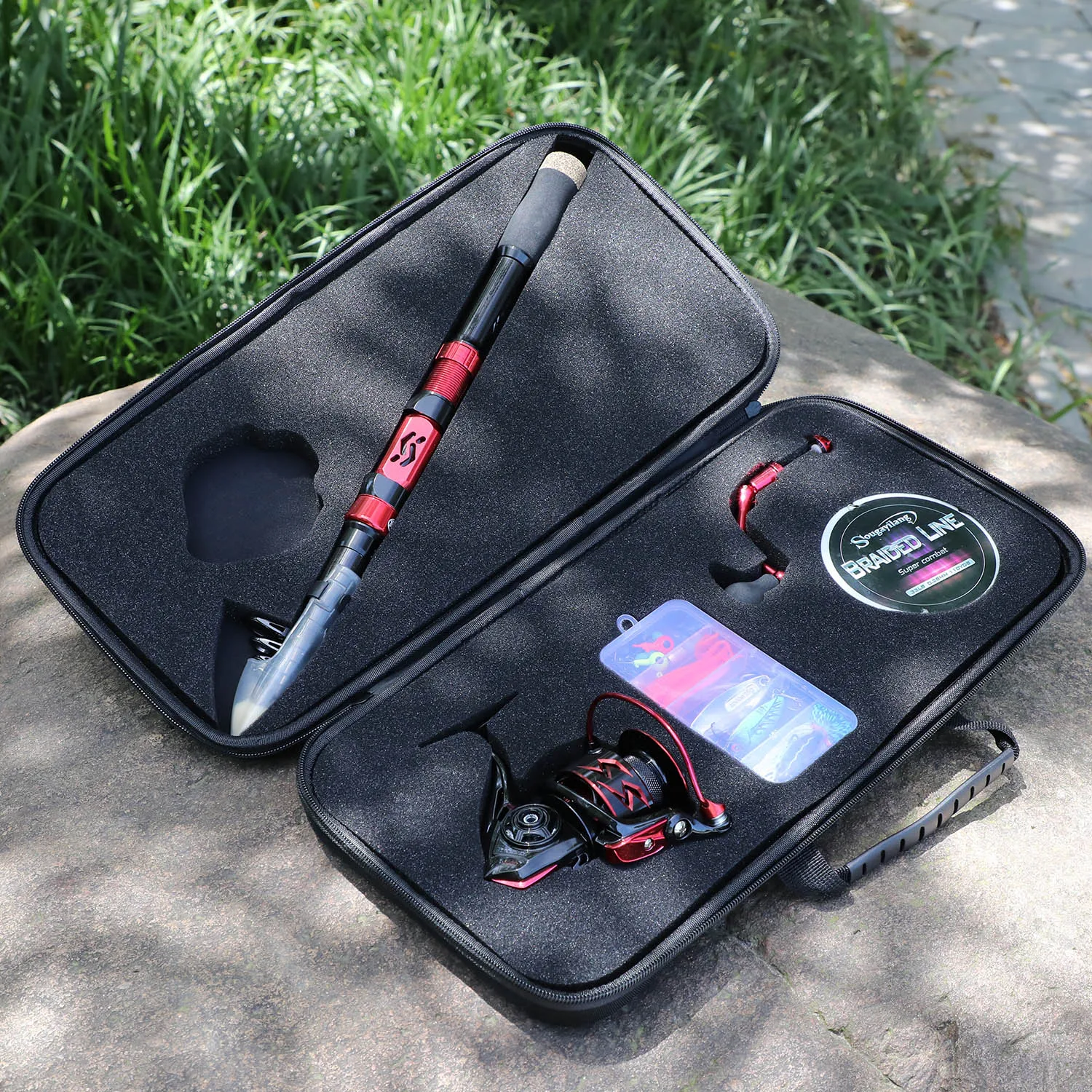 Sougayilang Top Quality 1.8-2.7M Carbon Fiber Telescopic Fishing Rod Combo with Spinning Fishing Reel Line Bag Lures Full Set
Sougayilang Top Quality 1.8-2.7M Carbon Fiber Telescopic Fishing Rod Combo with Spinning Fishing Reel Line Bag Lures Full Set