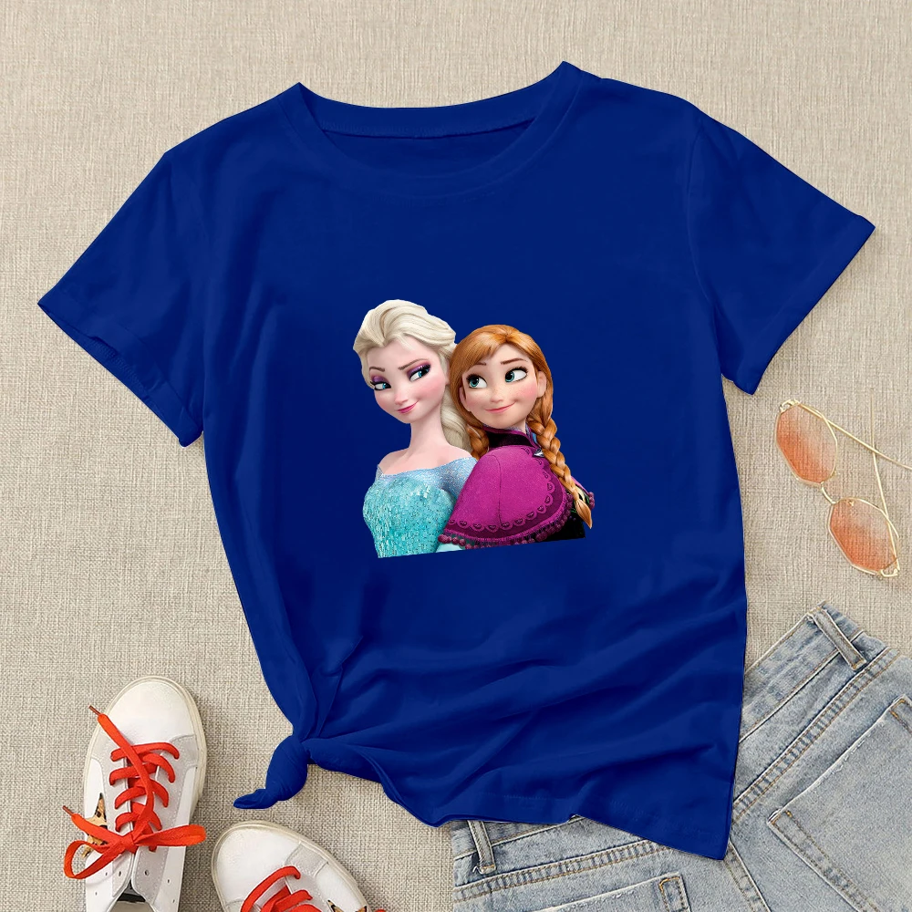 Disney Frozen T Shirt Clothes Women Elsa Queen and Anna Printed Soft Girl Aesthetic 90s Harajuku Short Sleeve Ropa Tumblr Mujer
Disney Frozen T Shirt Clothes Women Elsa Queen and Anna Printed Soft Girl Aesthetic 90s Harajuku Short Sleeve Ropa Tumblr Mujer