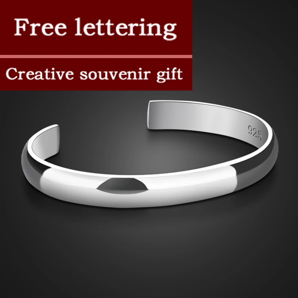 Free Lettering Hot Sales 100% 925 sterling silver Bracelets for Women Vintage Simple Bracelet Charms Wristband Gift Jewelry
Free Lettering Hot Sales 100% 925 sterling silver Bracelets for Women Vintage Simple Bracelet Charms Wristband Gift Jewelry