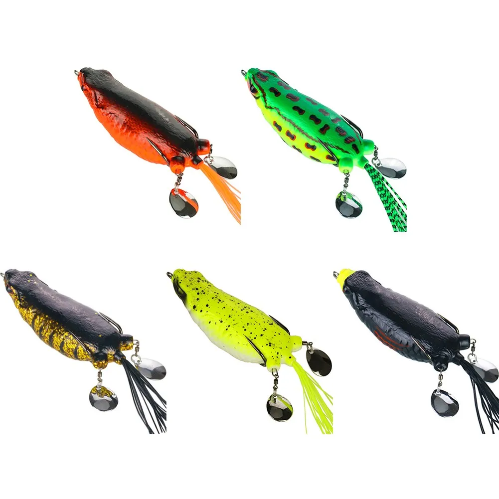 9cm 25g Fishing Frog Lure Topwater Crankbait Hook Bass Bait Tackle With 3D Eye 2 Sharp Treble Hooks Giant Frog Soft Tube Baits
9cm 25g Fishing Frog Lure Topwater Crankbait Hook Bass Bait Tackle With 3D Eye 2 Sharp Treble Hooks Giant Frog Soft Tube Baits