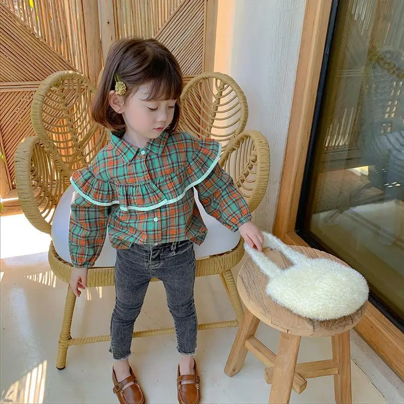 Girls' Plaid Shirt 2021 Spring Autumn New Korean Style Children's Tee Shirt Baby Girl Long-sleeved Shirt Toddler Casual Blouse
Girls' Plaid Shirt 2021 Spring Autumn New Korean Style Children's Tee Shirt Baby Girl Long-sleeved Shirt Toddler Casual Blouse