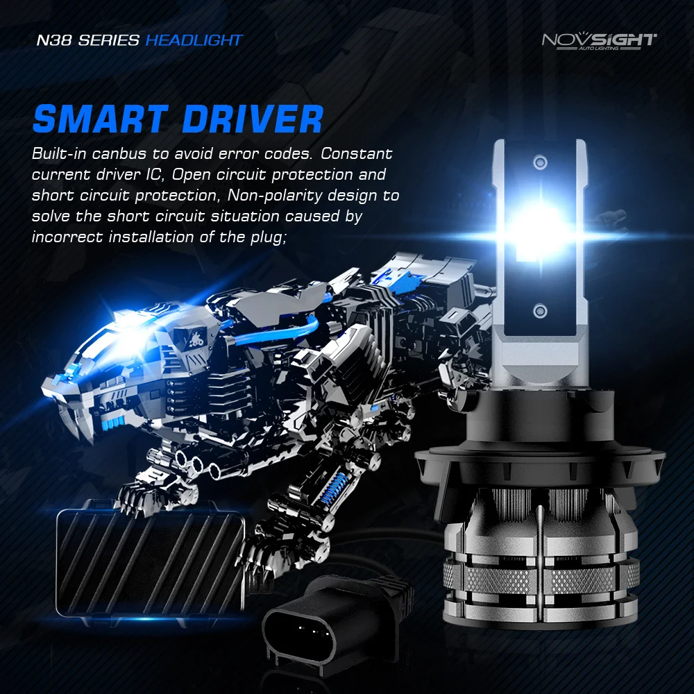 NOVSIGHT LED CANBUS H4 H7 Car Headlight Bulbs H1 H3 H11 H13 9005 9006 9007 LED Auto Headlamp 80W 15000LM Mini Size 6500K Lampada
NOVSIGHT LED CANBUS H4 H7 Car Headlight Bulbs H1 H3 H11 H13 9005 9006 9007 LED Auto Headlamp 80W 15000LM Mini Size 6500K Lampada