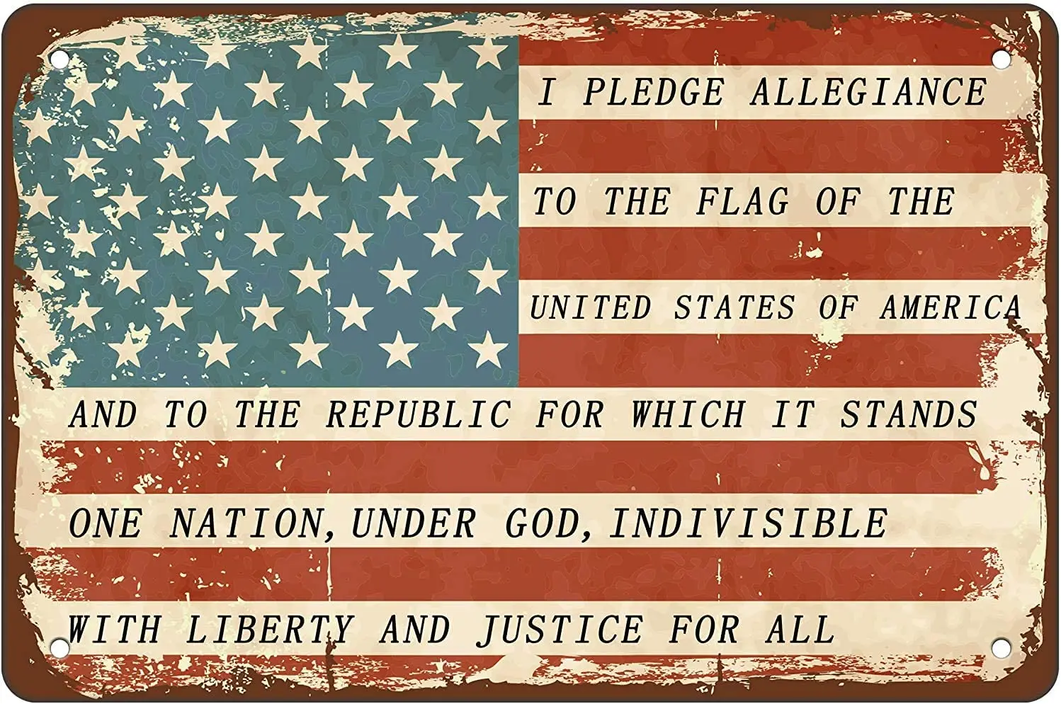 I Pledge Allegiance to The Flag;Tin Sign Wall Retro Metal Bar Pub Poster Metal 11.87.9in
I Pledge Allegiance to The Flag;Tin Sign Wall Retro Metal Bar Pub Poster Metal 11.87.9in