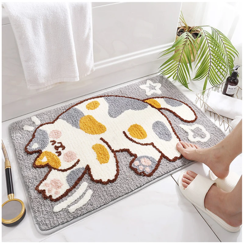 New Cartoon Cute Cat Decorative Floor Mats Thick Fluff Entrance Door Bathtub Bedroom Comfortabe Flocking Absorbent Non-slip Mats
New Cartoon Cute Cat Decorative Floor Mats Thick Fluff Entrance Door Bathtub Bedroom Comfortabe Flocking Absorbent Non-slip Mats