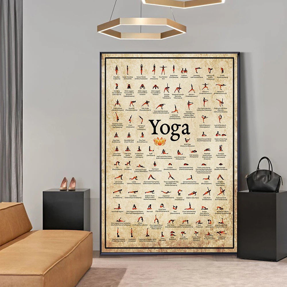Yoga Pose Chart Health Posters and Prints Wall Art Canvas Painting Yoga Home Exercise Gym Living Room Home Wall Decor Unframed
Yoga Pose Chart Health Posters and Prints Wall Art Canvas Painting Yoga Home Exercise Gym Living Room Home Wall Decor Unframed