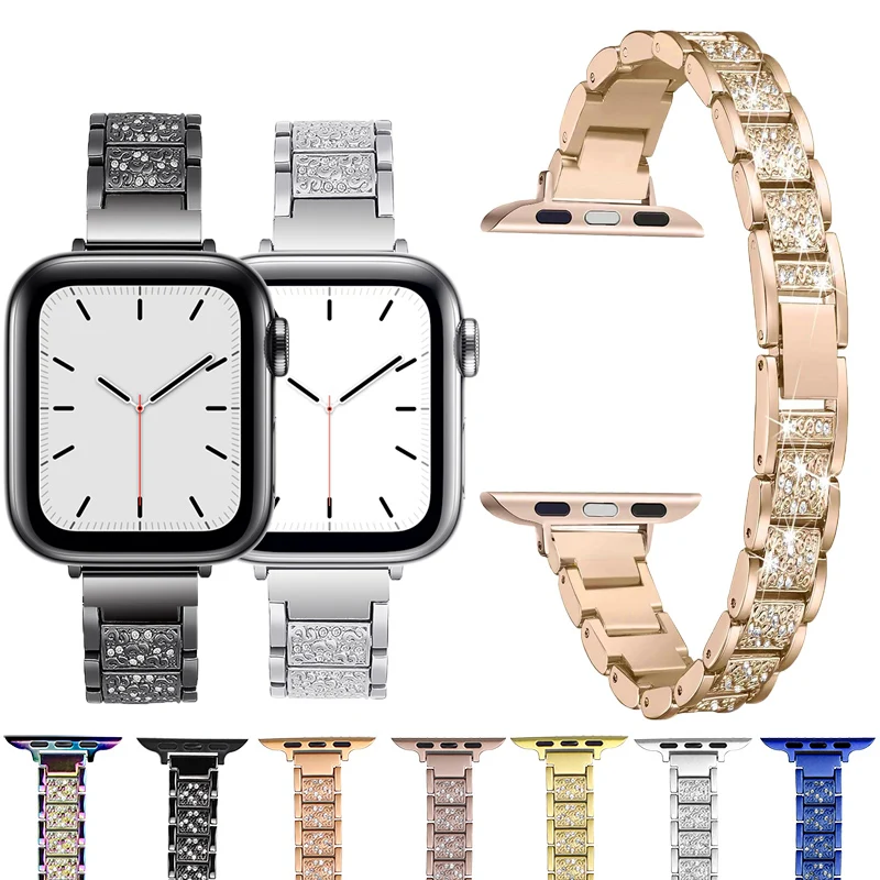 Diamond Band For Apple Watch 6 Se 5 4 44mm 40mm Luxury Stainless Steel Metal Strap Women Bracelet For iWatch 3 2 42mm 38mm
Diamond Band For Apple Watch 6 Se 5 4 44mm 40mm Luxury Stainless Steel Metal Strap Women Bracelet For iWatch 3 2 42mm 38mm