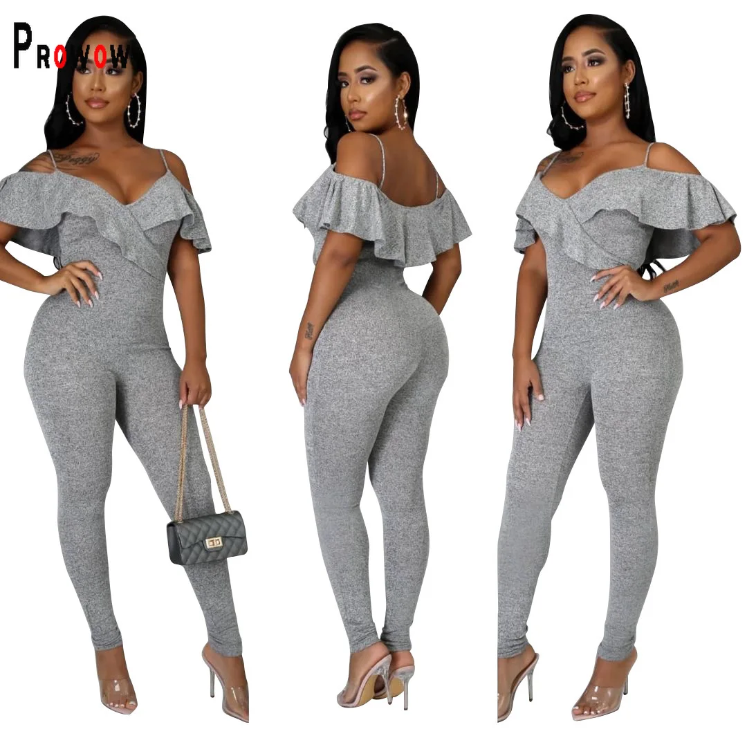 Prowow Sexy Women Jumpsuits Gray Color Ruffle Shoulderless Romper Bodysuits for Woman 2021 New Skinny Bodycon Outfits Streetwear
Prowow Sexy Women Jumpsuits Gray Color Ruffle Shoulderless Romper Bodysuits for Woman 2021 New Skinny Bodycon Outfits Streetwear
