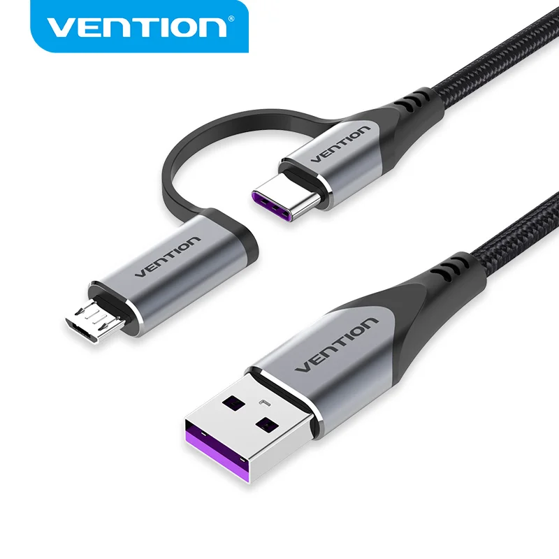 Vention 5A USB Type C Cable for Huawei P40 Pro Mate 30 P30 Pro Supercharge 40W SCP Fast Charging USB-C Micro USB Charger Cable
Vention 5A USB Type C Cable for Huawei P40 Pro Mate 30 P30 Pro Supercharge 40W SCP Fast Charging USB-C Micro USB Charger Cable