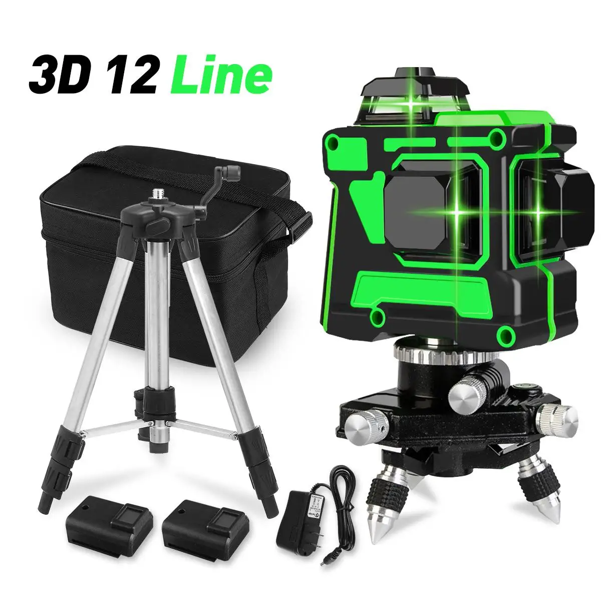 12 Lines 3D Laser Level Self-Leveling 360 Horizontal And Vertical Powerful Green Laser Beam Line Laser Level with Bracket/Tripod
12 Lines 3D Laser Level Self-Leveling 360 Horizontal And Vertical Powerful Green Laser Beam Line Laser Level with Bracket/Tripod