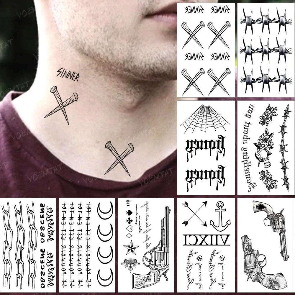 Waterproof Temporary Tattoo Sticker Henna Pistol Spider Web Black Tatoo Arm Wrist Body Art Tatto Woman Man Child Fake Tattoos
Waterproof Temporary Tattoo Sticker Henna Pistol Spider Web Black Tatoo Arm Wrist Body Art Tatto Woman Man Child Fake Tattoos