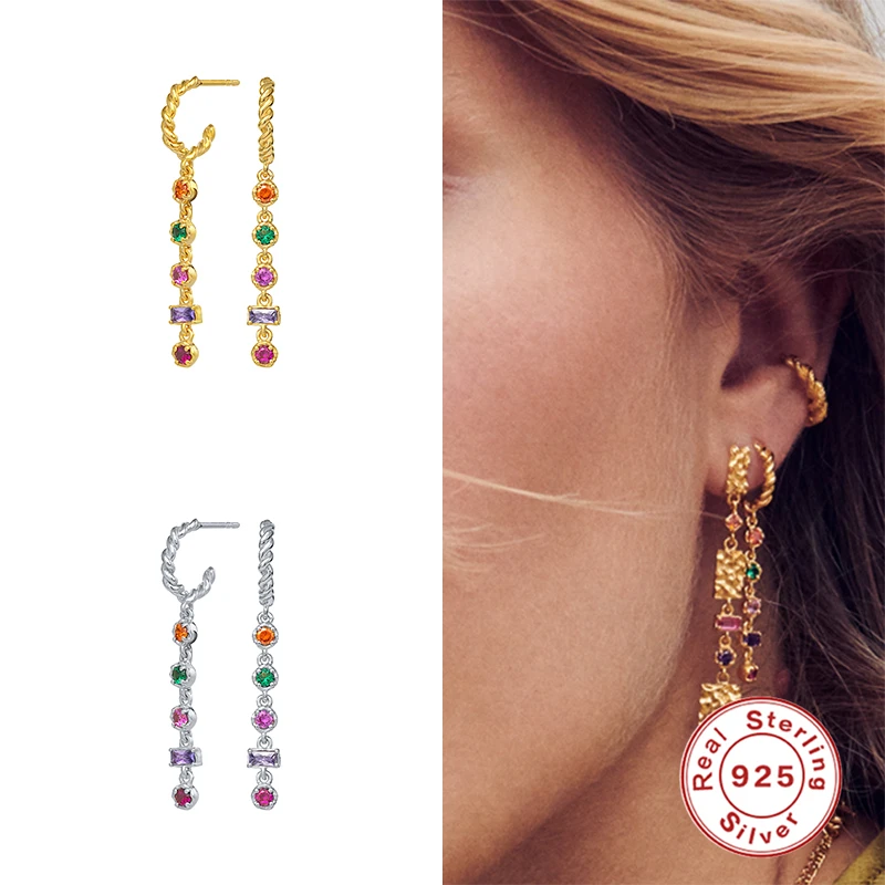 Aide 925 стерлингового серебра серьги-гвоздики для женщин обручальные кольца вечерние блестящие красочные циркон пирсинг Ohrringe корейской ювел... 
Aide 925 стерлингового серебра серьги-гвоздики для женщин обручальные кольца вечерние блестящие красочные циркон пирсинг Ohrringe корейской ювел...