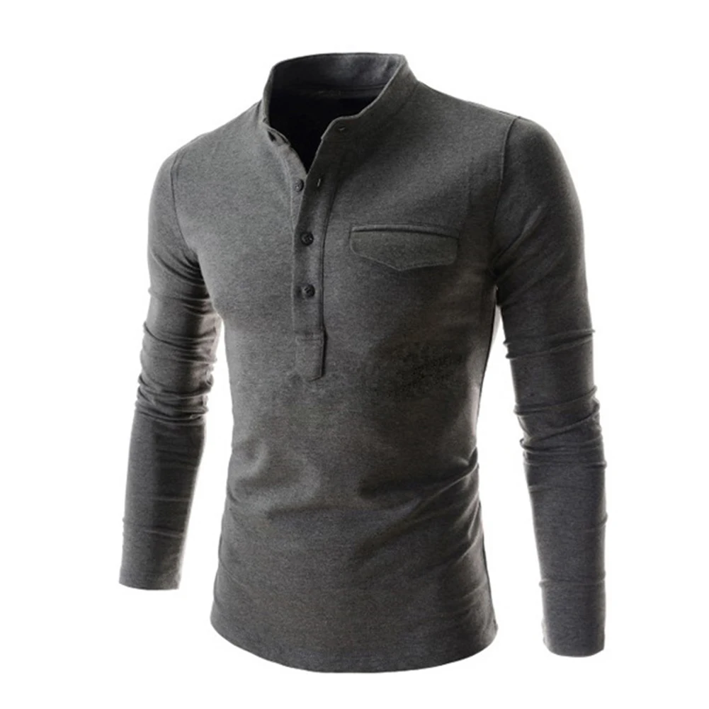 Casual Men Solid Color Long Sleeve Stand Collar Buttons Shirt Bottoming Top
Casual Men Solid Color Long Sleeve Stand Collar Buttons Shirt Bottoming Top