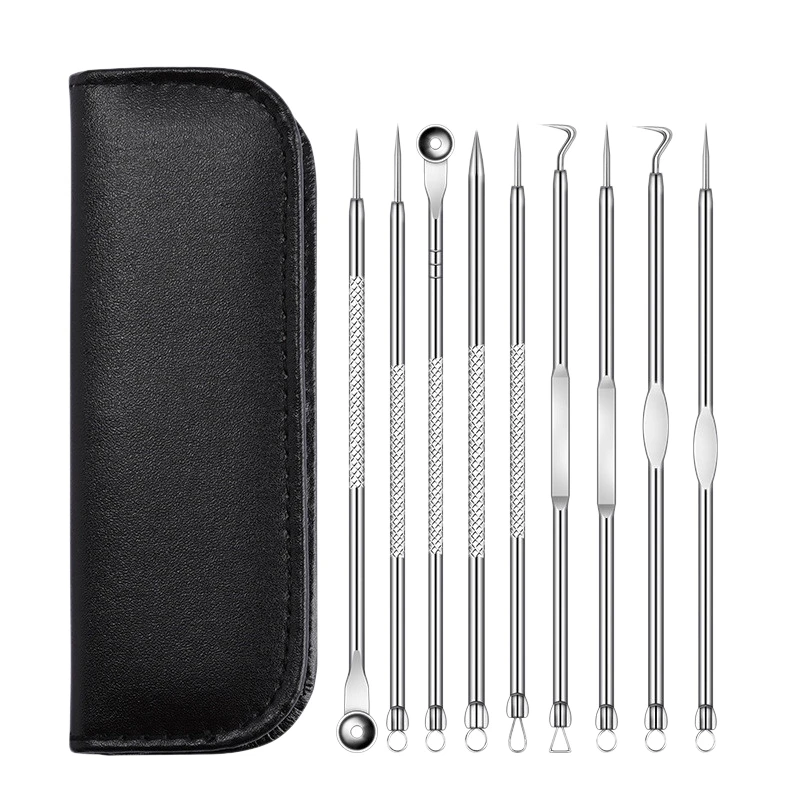 9Pcs Acne Removing Blackhead Needle Tool Set Acne Extractor Stainless Steel Black Spot Removal Skin Care Tool
9Pcs Acne Removing Blackhead Needle Tool Set Acne Extractor Stainless Steel Black Spot Removal Skin Care Tool
