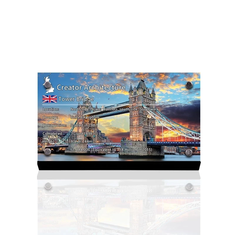 The Acrylic Display Stand Brand For 10214 Creator Expert Tower LondonING Moc Bridge Motorcar Model Diy Toys Building Blocks
The Acrylic Display Stand Brand For 10214 Creator Expert Tower LondonING Moc Bridge Motorcar Model Diy Toys Building Blocks