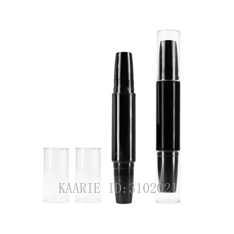 10/30/50pcs Two Sides Spiral Black Highlight Eye Shadow Puffy Eyes Blush Empty Lipstick Pen 8.1mm Cosmetics Refillable Container