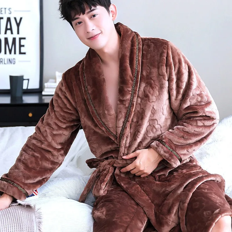 Flannel Dragon Crane Robe Chinese Men Casual Plus Size 3XL Winter Thick Warm Sleepwear Nightgown Casual Loose Kimono Bathrobe
Flannel Dragon Crane Robe Chinese Men Casual Plus Size 3XL Winter Thick Warm Sleepwear Nightgown Casual Loose Kimono Bathrobe