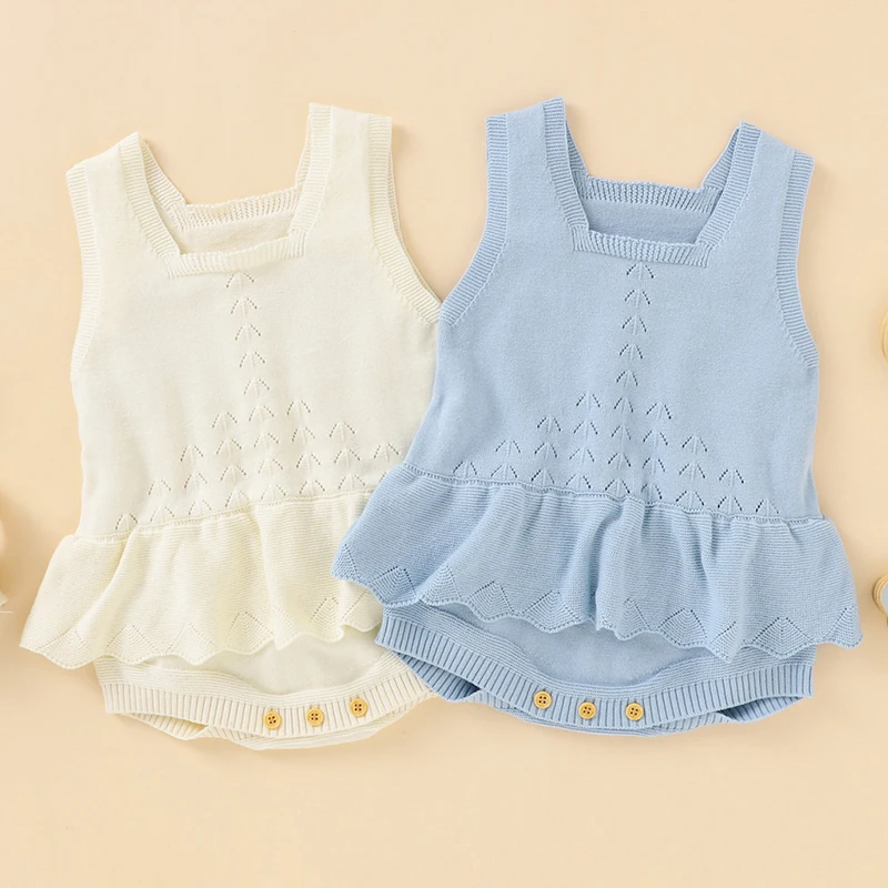 Baby Girls Clothes Korean Style Spring Autumn Toddler Baby Girl Knitting Sleeveless Romper Infant Baby Girls Knitting Jumpsuit
Baby Girls Clothes Korean Style Spring Autumn Toddler Baby Girl Knitting Sleeveless Romper Infant Baby Girls Knitting Jumpsuit